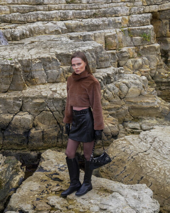 Leather Belted Skirt - Producer: Topshow - Wholesale Women Clothes - TheBS Women