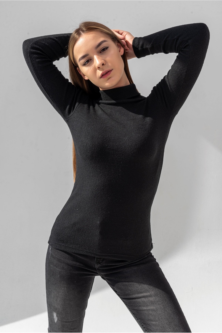 Turtleneck Turtleneck Raised Camisole Ribbed Sweater - Brand: la & vetta - Women & Kids, Baby Clothes Wholesale - TheBS Women