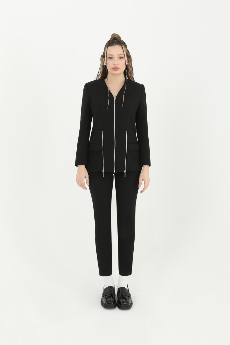 Women's V Neck Blazer Jacket - Producer: SOUL - Wholesale Women Clothes - TheBS Women