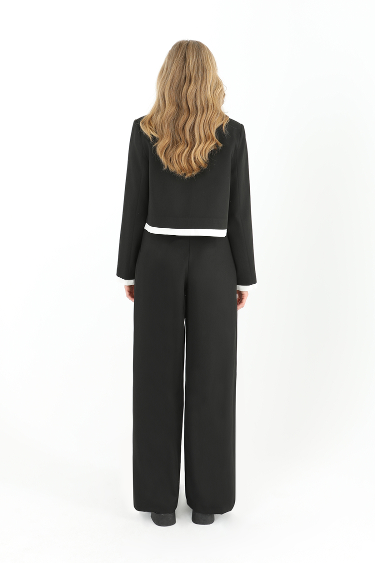 Women's Waist Stone Embroidered Pleated Wide Leg Trousers - Producer: SOUL - Wholesale Women Clothes - TheBS Women