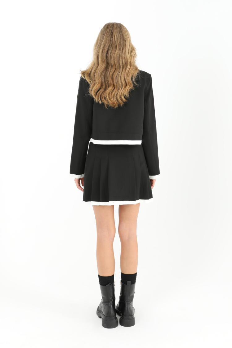 Women's Waist Stone Embroidered Pleated Mini Skirt - Producer: SOUL - Wholesale Women Clothes - TheBS Women