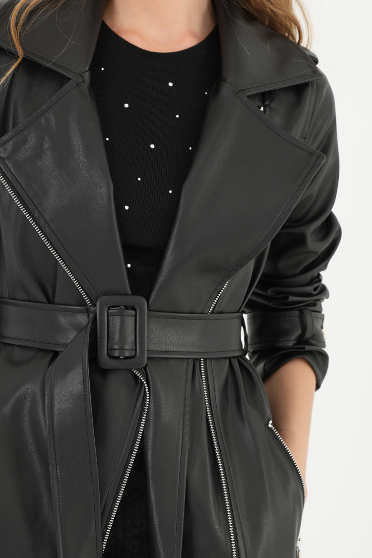 Short Leather Jacket - Producer: Puane - Wholesale Women Clothes - TheBS Women