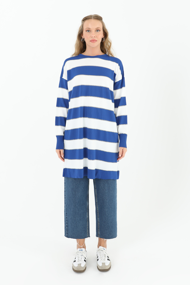 Women's Striped Long Sleeve Tunic - Producer: Puane - Wholesale Women Clothes - TheBS Women