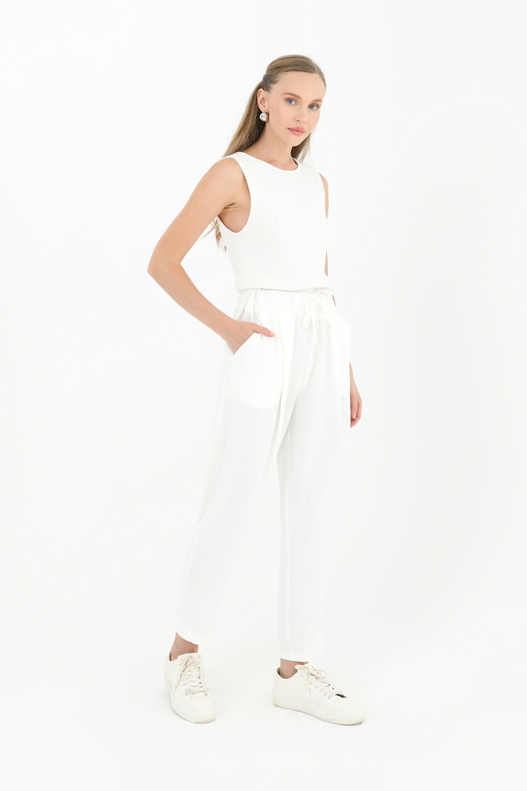 Women's Tied Waist Carrot Shape Trousers - Producer: Puane - Wholesale Women Clothes - TheBS Women