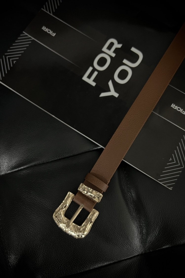 Fiori Gold Buckle Gold Cross Women's Belt - Producer: Fiori - Wholesale Women Clothes - TheBS Women