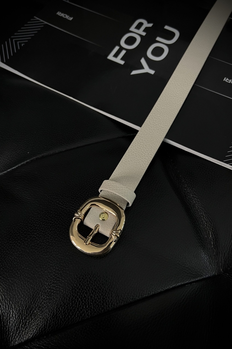 Oval Gold Buckle Women's Belt - Producer: Fiori - Wholesale Women Clothes - TheBS Women