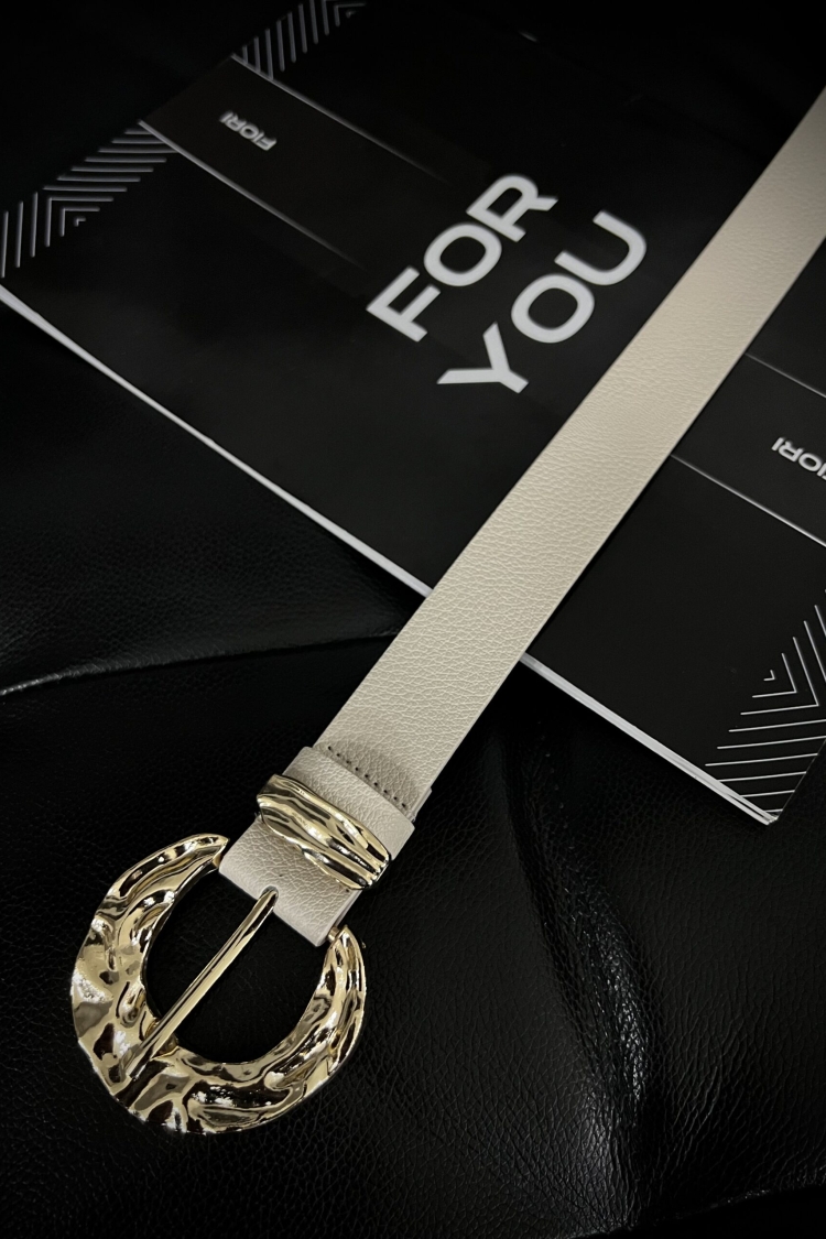 Gold Buckle Gold Cross Women's Trouser Belt - Producer: Fiori - Wholesale Women Clothes - TheBS Women