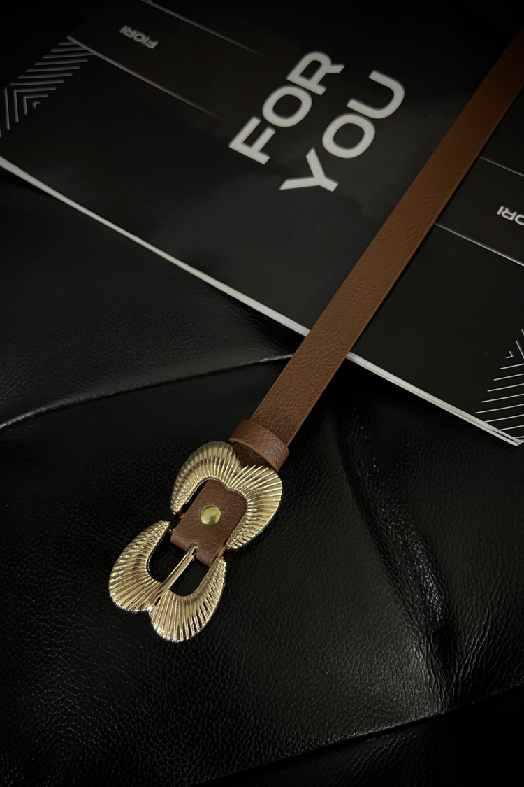 Gold Double Buckle Women's Belt - Producer: Fiori - Wholesale Women Clothes - TheBS Women