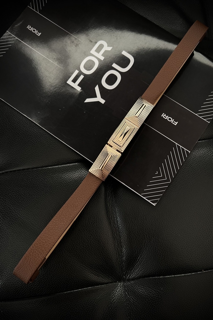 Thin Long Buckled Basic Women's Belt - Producer: Fiori - Wholesale Women Clothes - TheBS Women