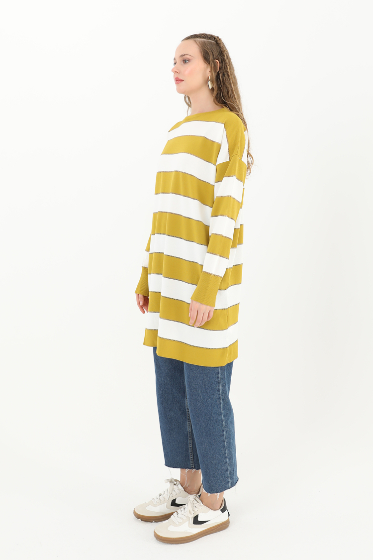 Women's Striped Long Sleeve Tunic - Producer: Puane - Wholesale Women Clothes - TheBS Women