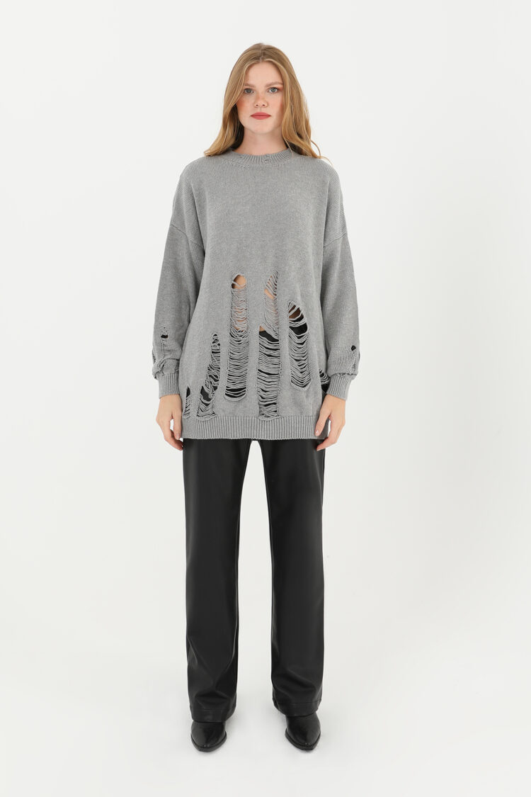 Women's Ripped Knitwear Tunic - Producer: SOUL - Wholesale Women Clothes - TheBS Women