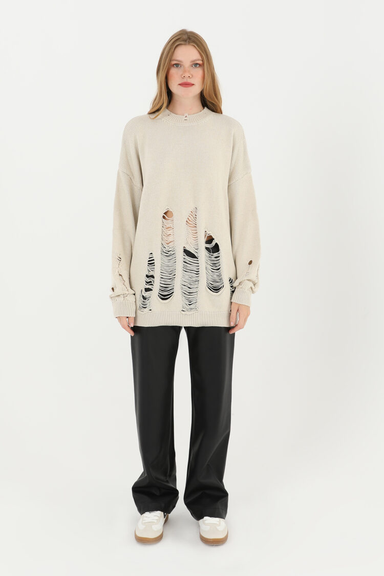 Ripped Knit Tunic - Producer: SOUL - Wholesale Women Clothes - TheBS Women