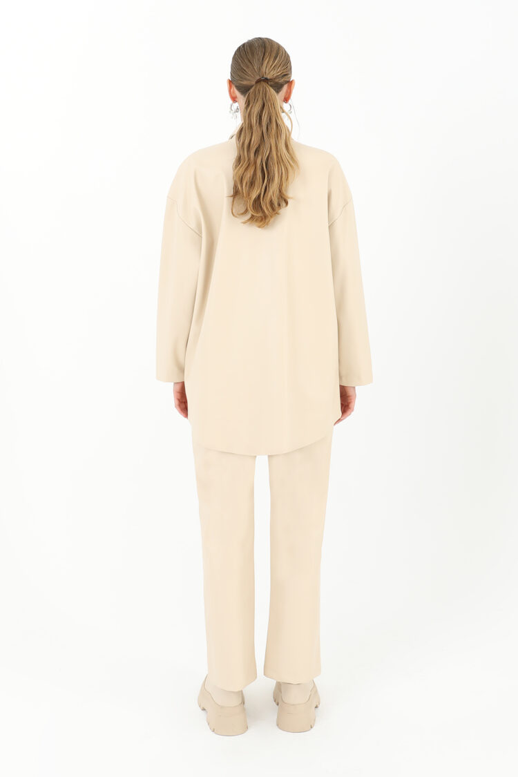 Leather Shirt With Mesh Detail - Producer: SOUL - Wholesale Women Clothes - TheBS Women