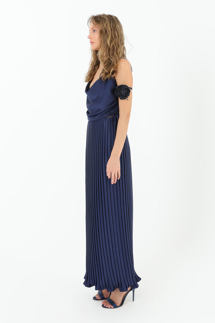 Pleated Long Satin Skirt - Producer: SOUL - Wholesale Women Clothes - TheBS Women