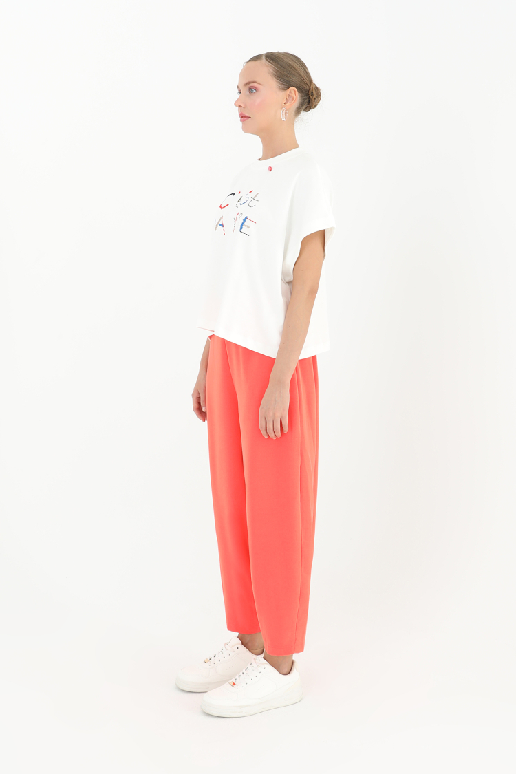 Linda Fabric Shalwar Form Trousers - Coral - Producer: Puane - Wholesale Women Clothes - TheBS Women