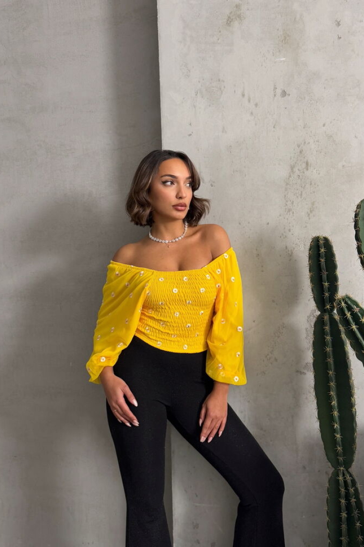 Gipel Daisy Patterned Wholesale Blouse - Producer: Topshow - Wholesale Women Clothes - TheBS Women