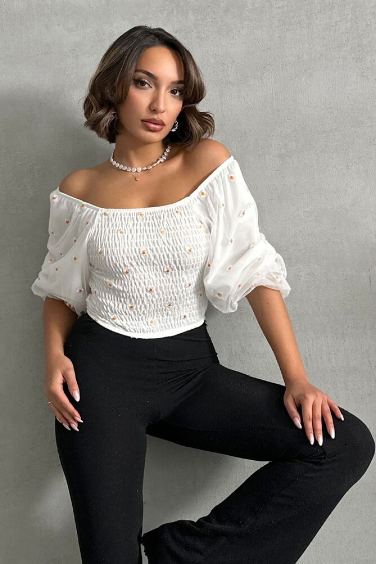 Gipel Daisy Patterned Wholesale Blouse - Producer: Topshow - Wholesale Women Clothes - TheBS Women