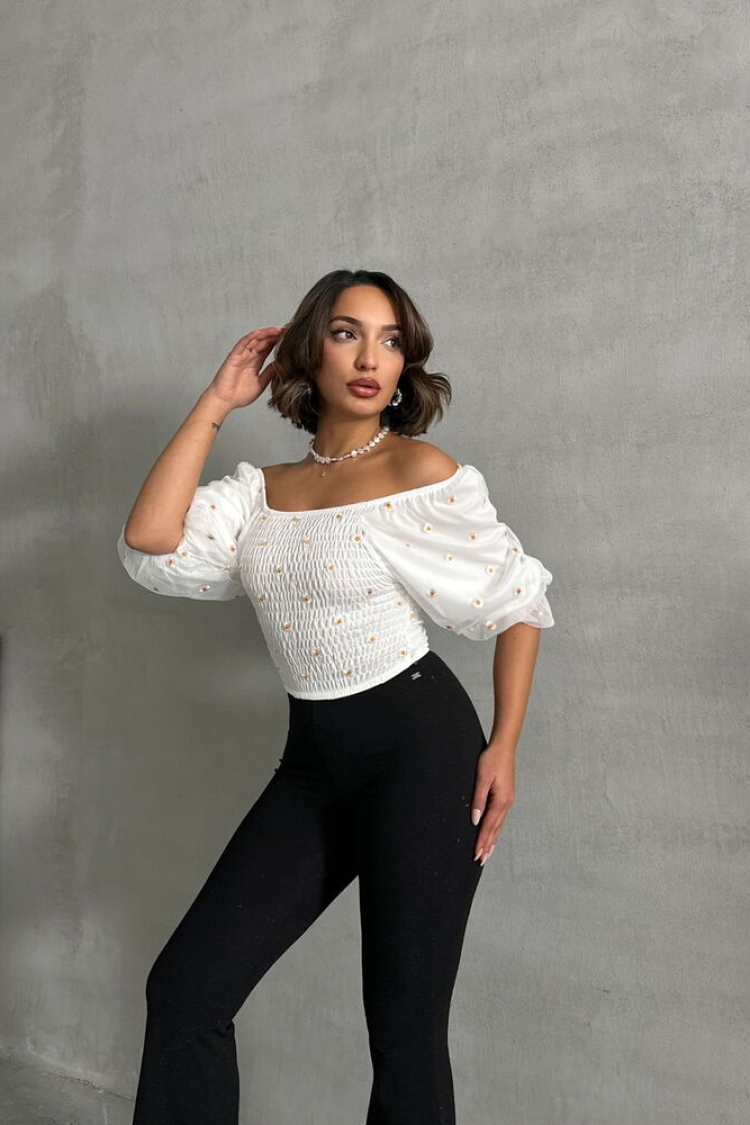 Gipel Daisy Patterned Wholesale Blouse - Producer: Topshow - Wholesale Women Clothes - TheBS Women
