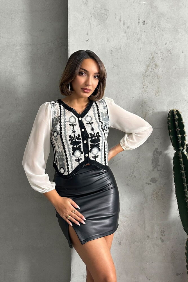 Button Down Short Wholesale Shirt - Producer: Topshow - Wholesale Women Clothes - TheBS Women