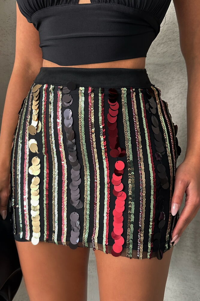 Colorful Sequin Skirt - Producer: Topshow - Wholesale Women Clothes - TheBS Women