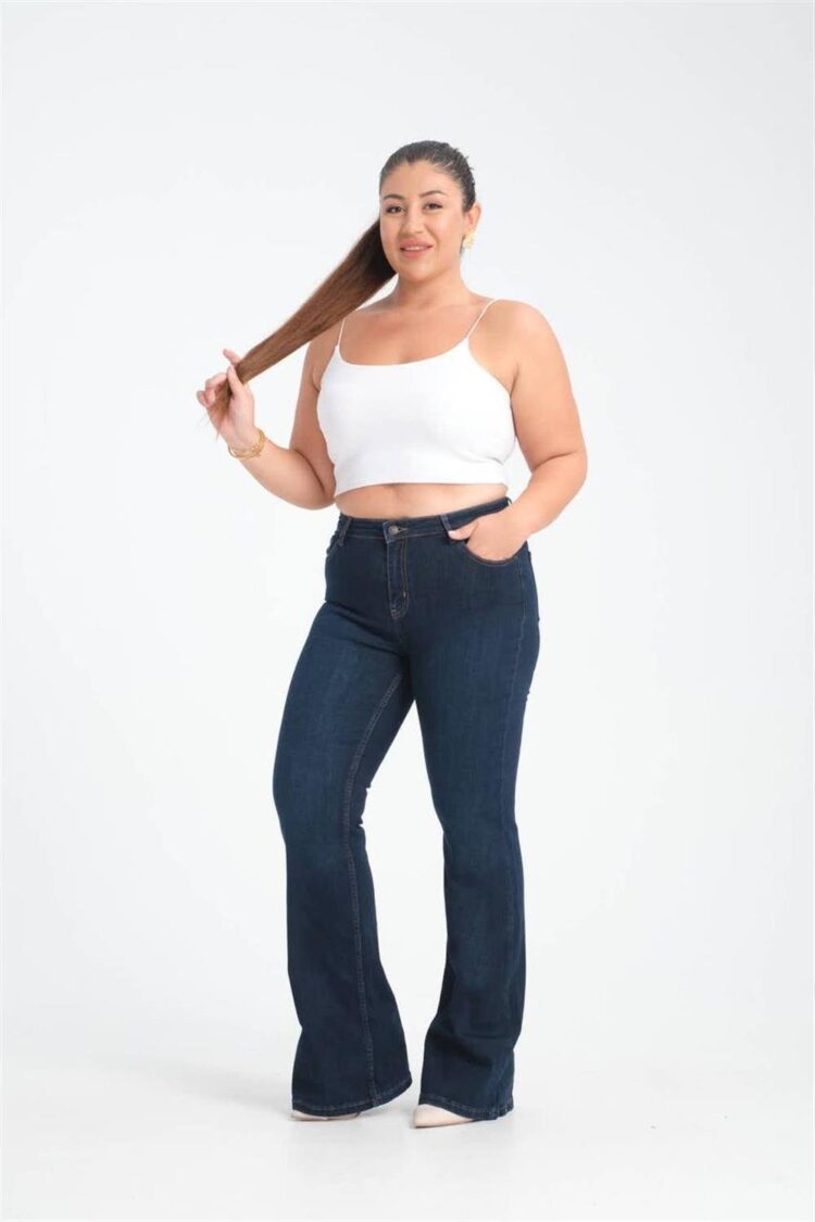 High Waisted Bell-bottom DarkJeans - Producer: LACARINO - Wholesale Women Clothes - TheBS Women