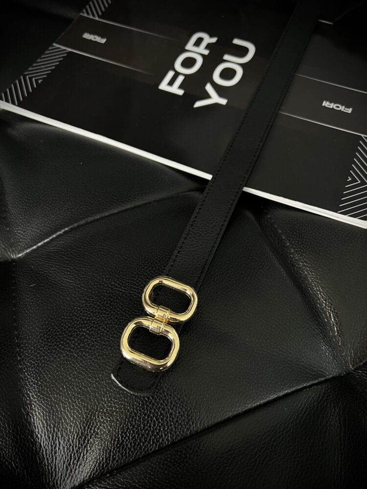 Fiori Double Gold Buckle Thin Women's Belt - Producer: Fiori - Wholesale Women Clothes - TheBS Women