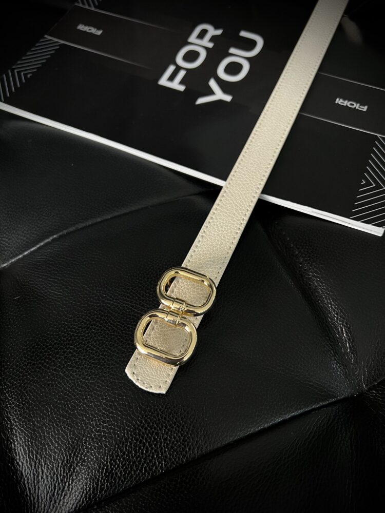 Fiori Double Gold Buckle Thin Women's Belt - Producer: Fiori - Wholesale Women Clothes - TheBS Women