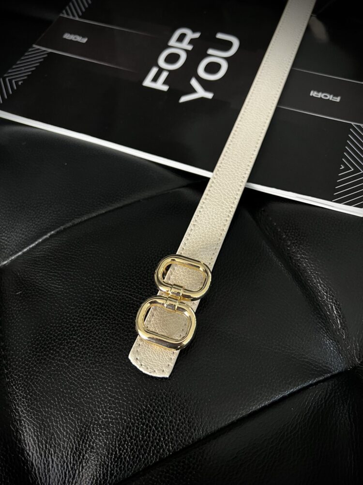 Fiori Double Gold Buckle Thin Women's Belt - Producer: Fiori - Wholesale Women Clothes - TheBS Women