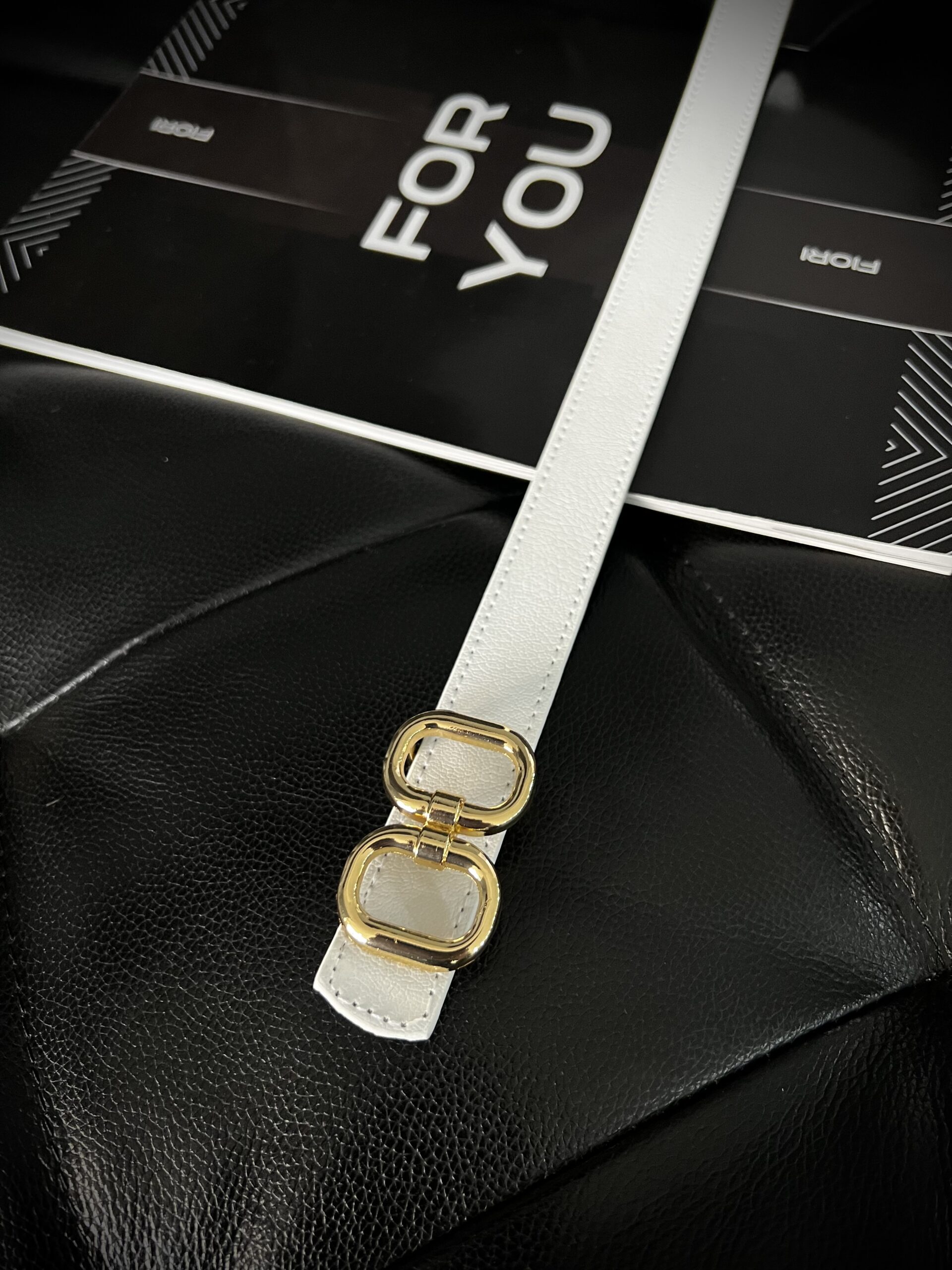 Fiori Double Gold Buckle Thin Women's Belt - Producer: Fiori - Wholesale Women Clothes - TheBS Women