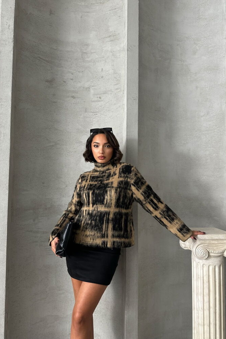 Knitted Sweater - Biscuit - Producer: Topshow - Wholesale Women Clothes - TheBS Women