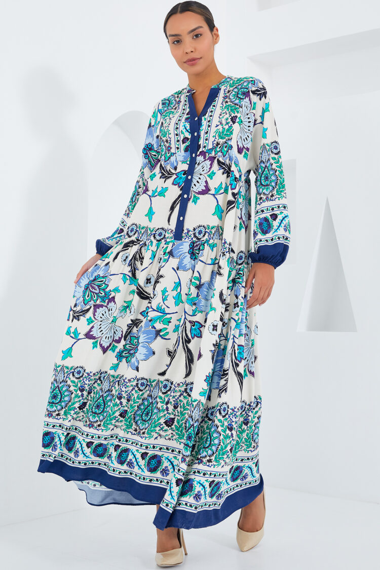 Navy Green Viscose Hijab Dress 2423 - Producer: Bigdart - Wholesale Women Clothes - TheBS Women