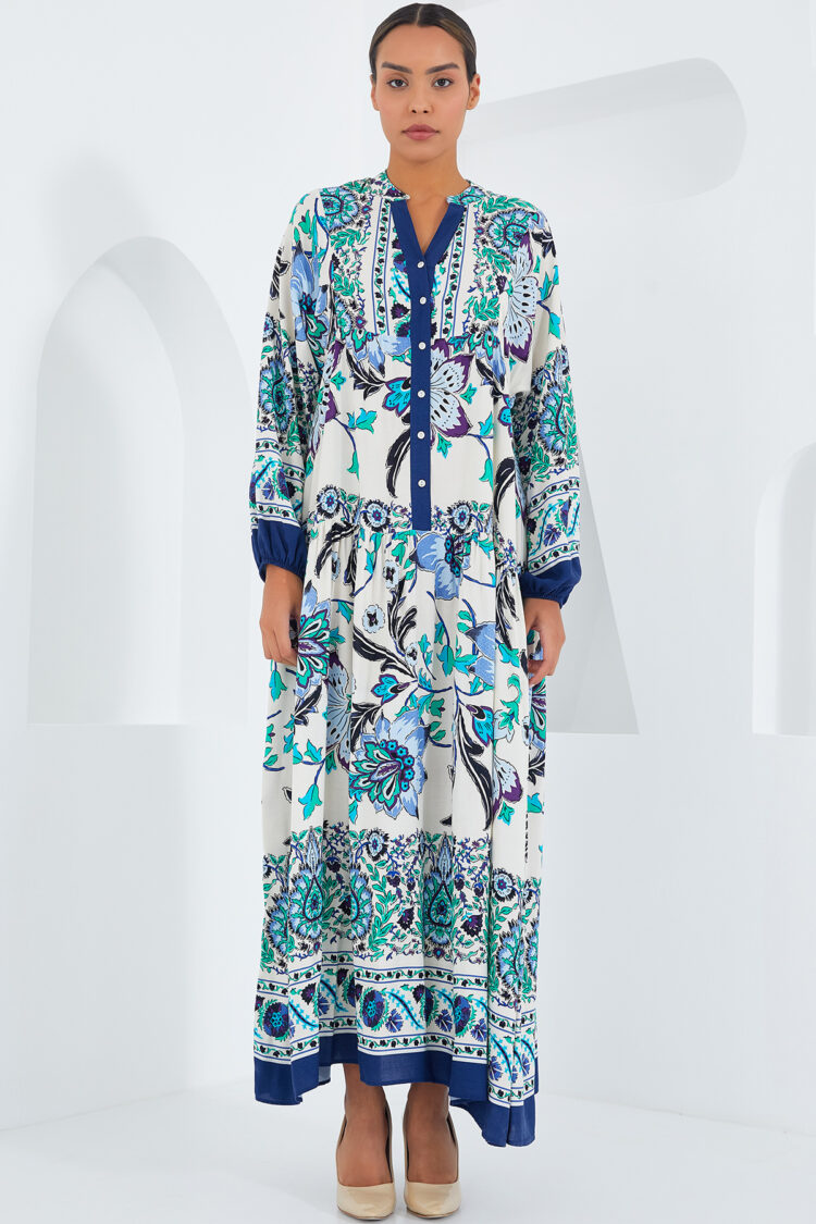 Navy Green Viscose Hijab Dress 2423 - Producer: Bigdart - Wholesale Women Clothes - TheBS Women