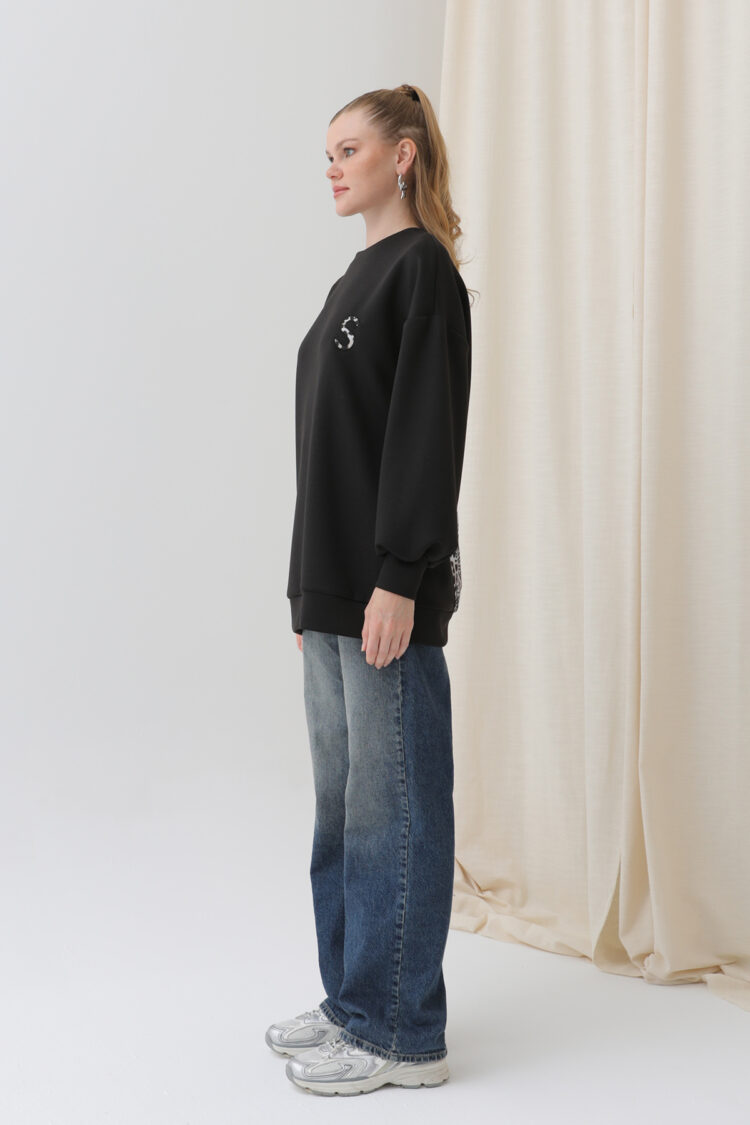Women's Back Leopard Detail Sweatshirt - Producer: SOUL - Wholesale Women Clothes - TheBS Women