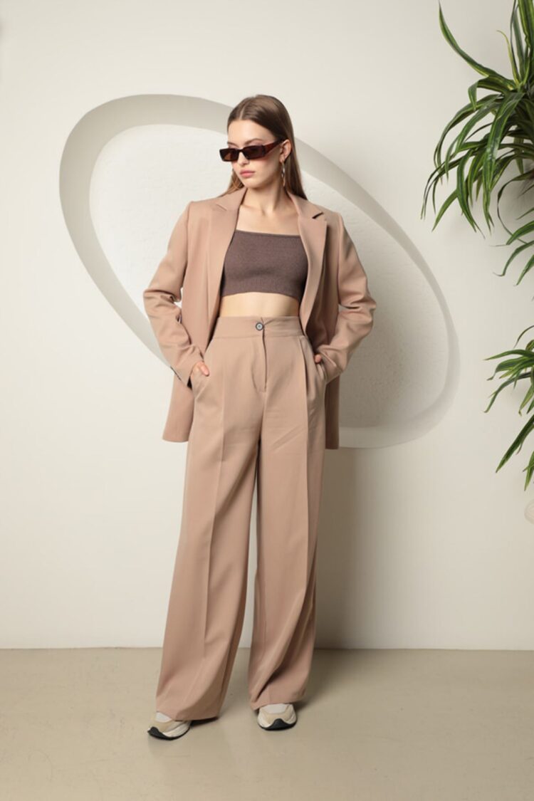 Atlas Fabric Women's Oversize Jacket-beige - Producer: Maxi Modena - Wholesale Women Clothes - TheBS Women