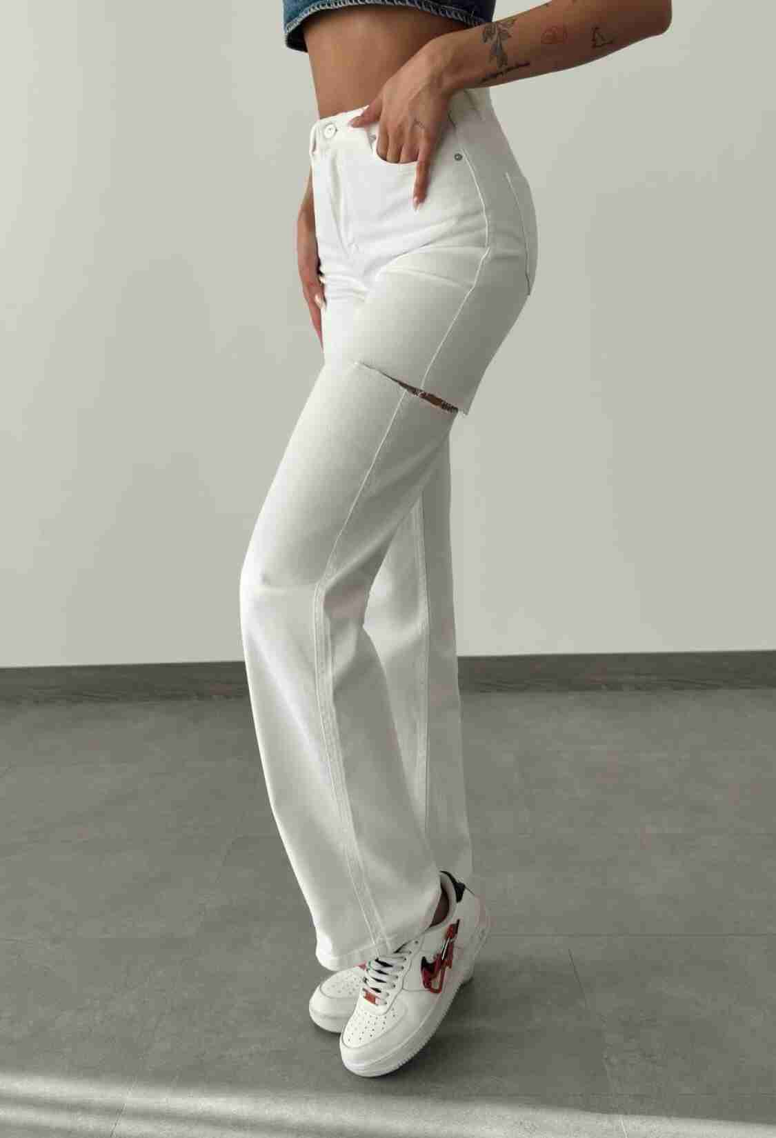 High Waist Cutout DetailWide Leg Jeans - Brand: LACARINO - Women & Kids, Baby Clothes Wholesale - TheBS Women