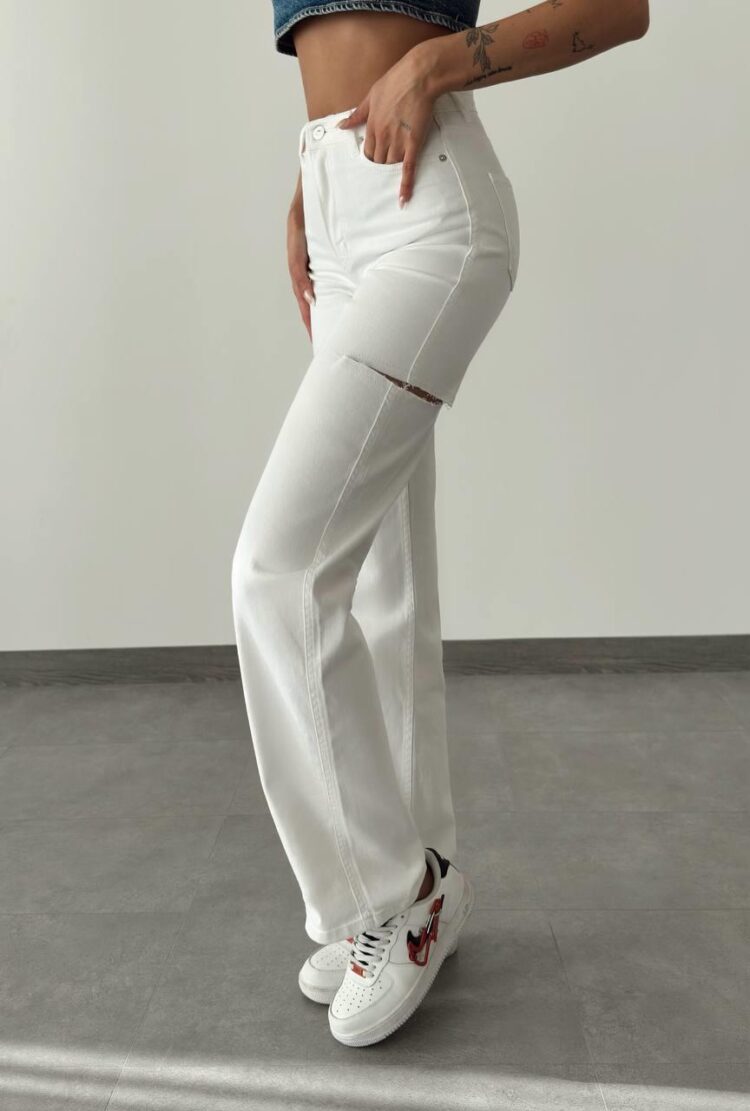High Waist Cutout DetailWide Leg Jeans - Producer: LACARINO - Wholesale Women Clothes - TheBS Women