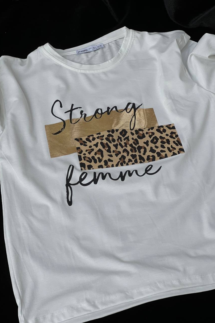 Leopard Patterned T-shirt - Producer: Fiori - Wholesale Women Clothes - TheBS Women
