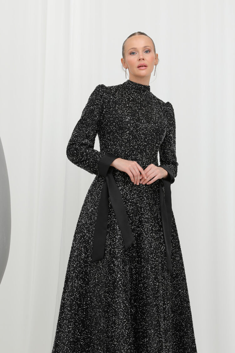 Women's Sparkly Sequin Detailed Elegant Evening Dress - Producer: Puane - Wholesale Women Clothes - TheBS Women