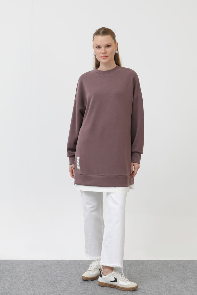 Tunic With Front Label Detail - Plum - Producer: Puane - Wholesale Women Clothes - TheBS Women