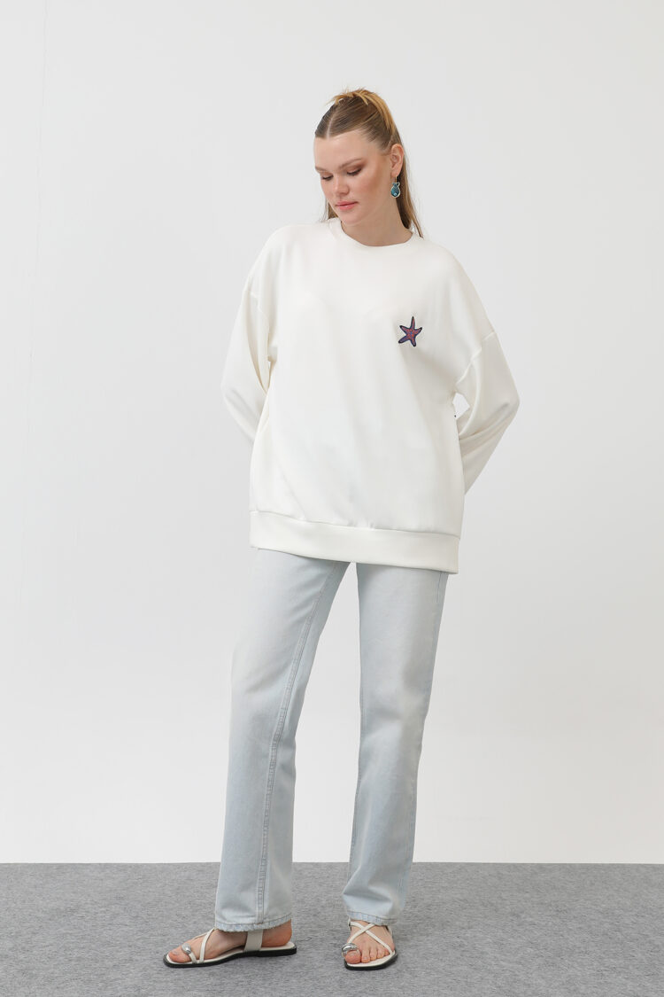 Women's Fish Embroidered Sweater - Producer: SOUL - Wholesale Women Clothes - TheBS Women