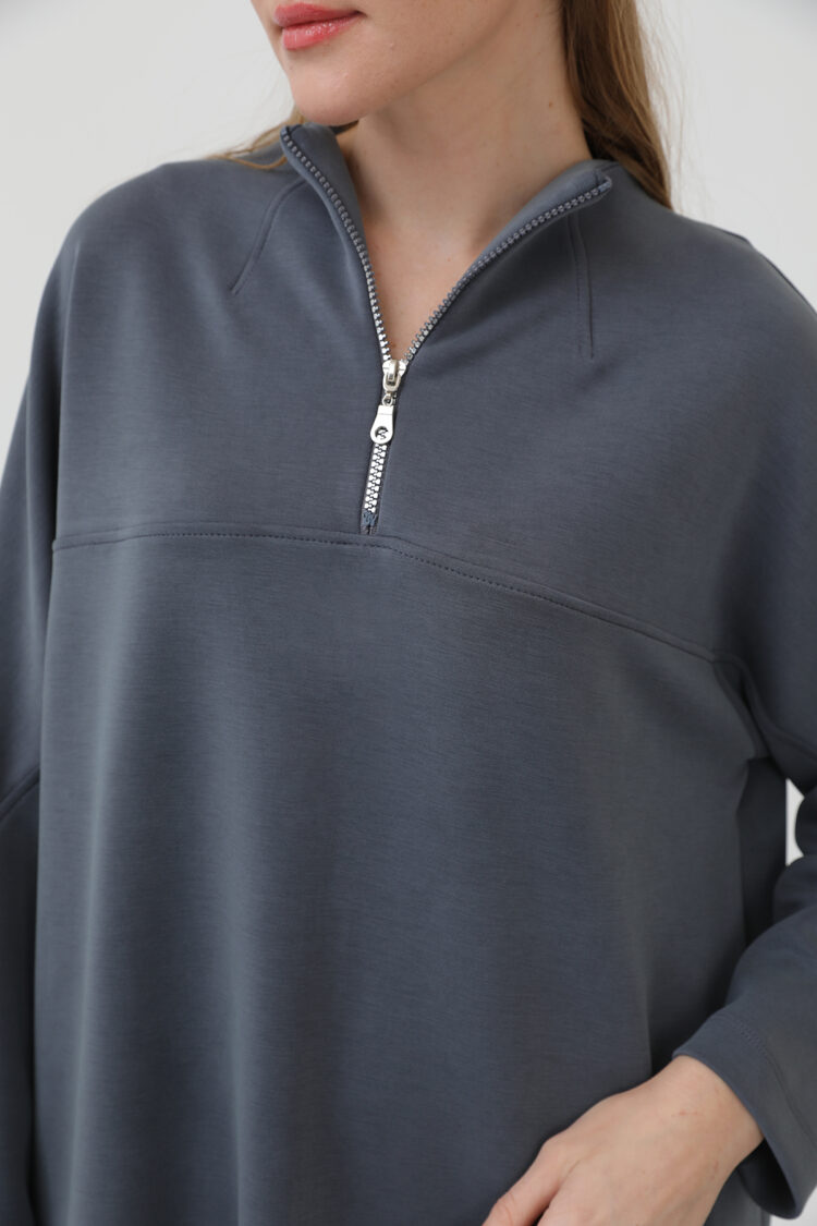 Front Zipper Detail Tunic - Producer: Puane - Wholesale Women Clothes - TheBS Women