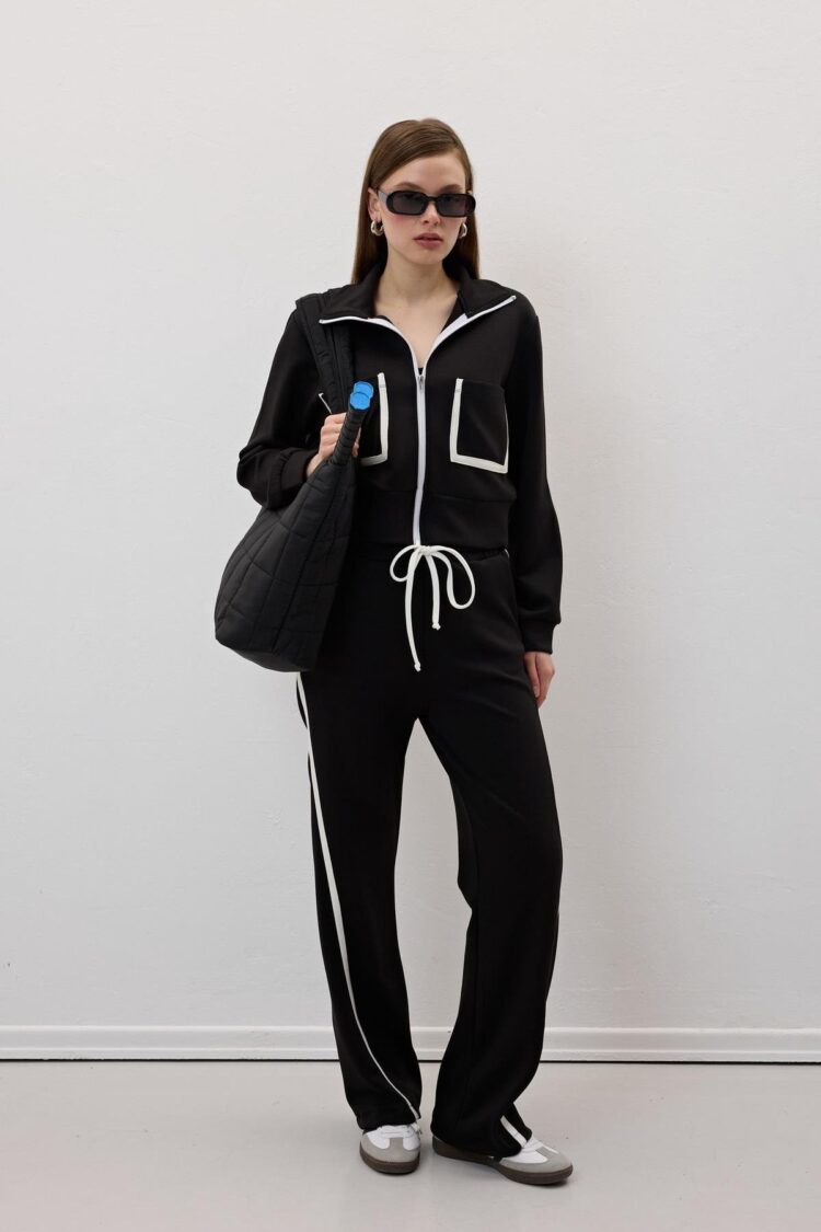 Elastic Waist Garni Biye Detailed Pants - Producer: Levure - Wholesale Women Clothes - TheBS Women