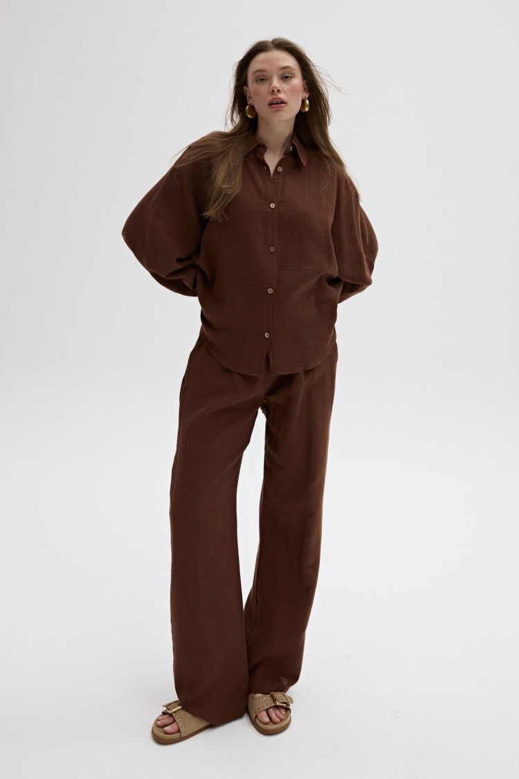 Mueslin Salaş Women's Pants - Brand: Levure - Women & Kids, Baby Clothes Wholesale - TheBS Women
