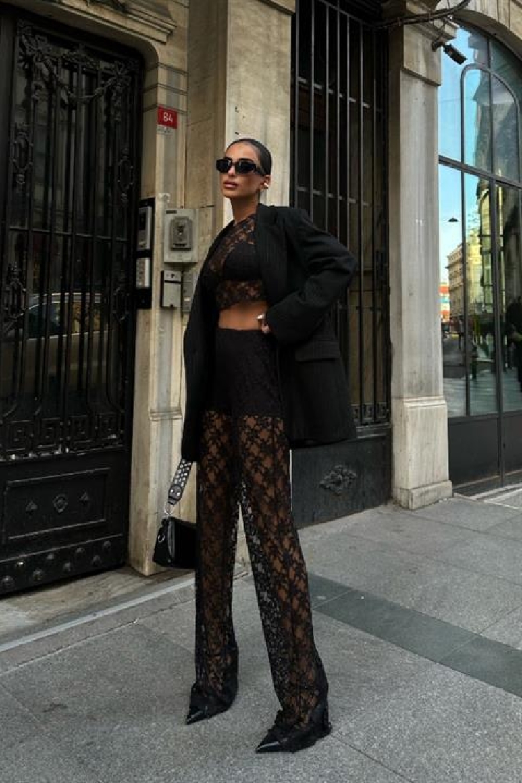 Double Suit With Lace Palazzo Trousers - Producer: Sobe Istanbul - Wholesale Women Clothes - TheBS Women