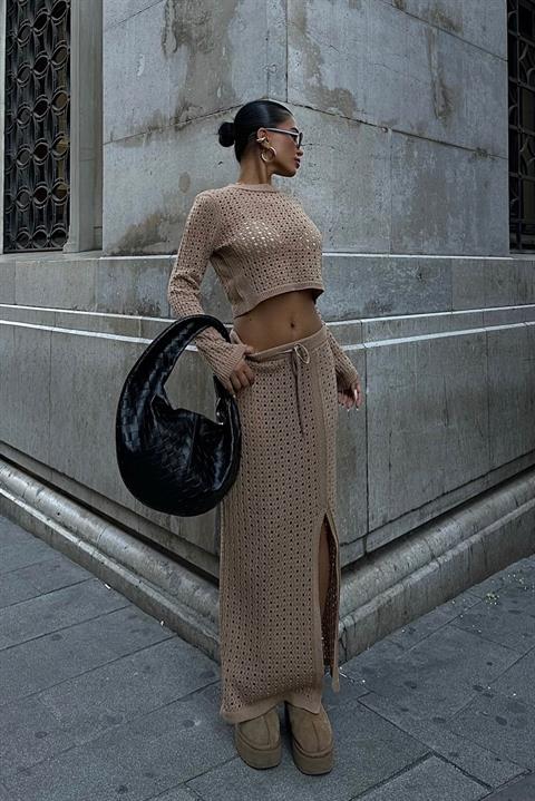 Knitwear Double Skirted Suit - Producer: Sobe Istanbul - Wholesale Women Clothes - TheBS Women