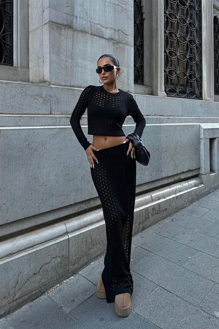 Knitwear Double Skirted Suit - Producer: Sobe Istanbul - Wholesale Women Clothes - TheBS Women