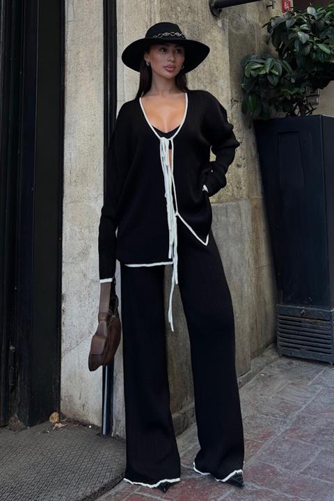 Stylish Two Piece Knitwear Set -& Ecru - Producer: Sobe Istanbul - Wholesale Women Clothes - TheBS Women
