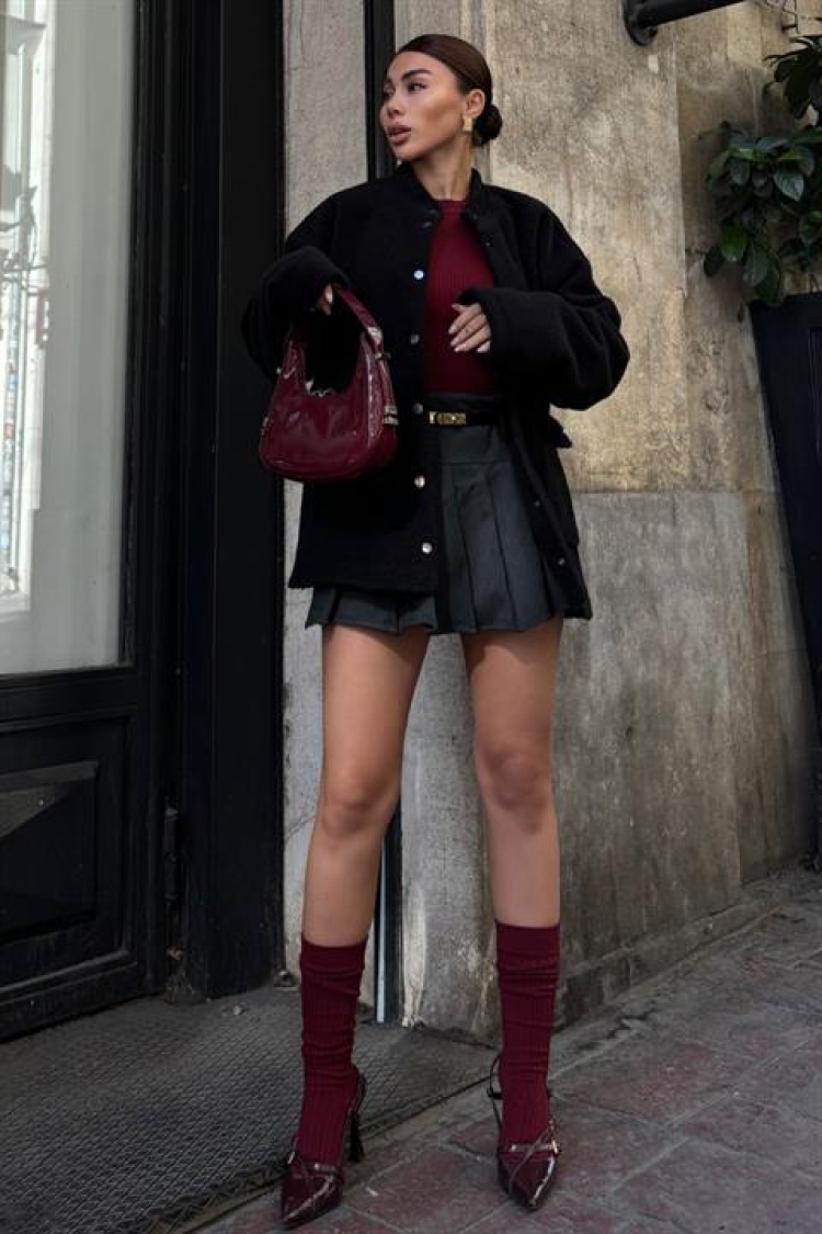 Lined Wool Fur Jacket - Producer: Sobe Istanbul - Wholesale Women Clothes - TheBS Women