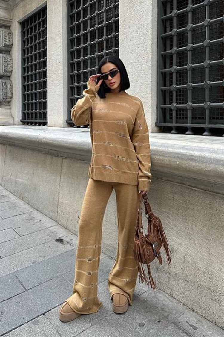 Glittery Knitwear Set - Producer: Sobe Istanbul - Wholesale Women Clothes - TheBS Women