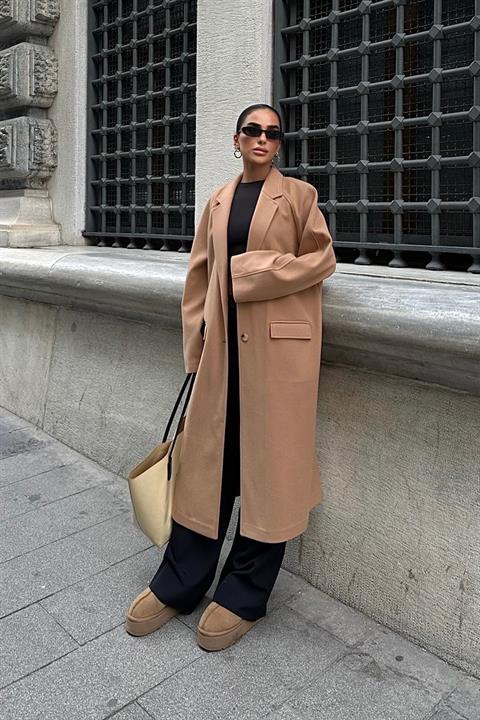 Long Cachet Coat - Producer: Sobe Istanbul - Wholesale Women Clothes - TheBS Women
